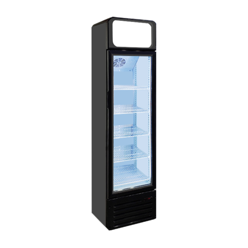 glass front refrigerator